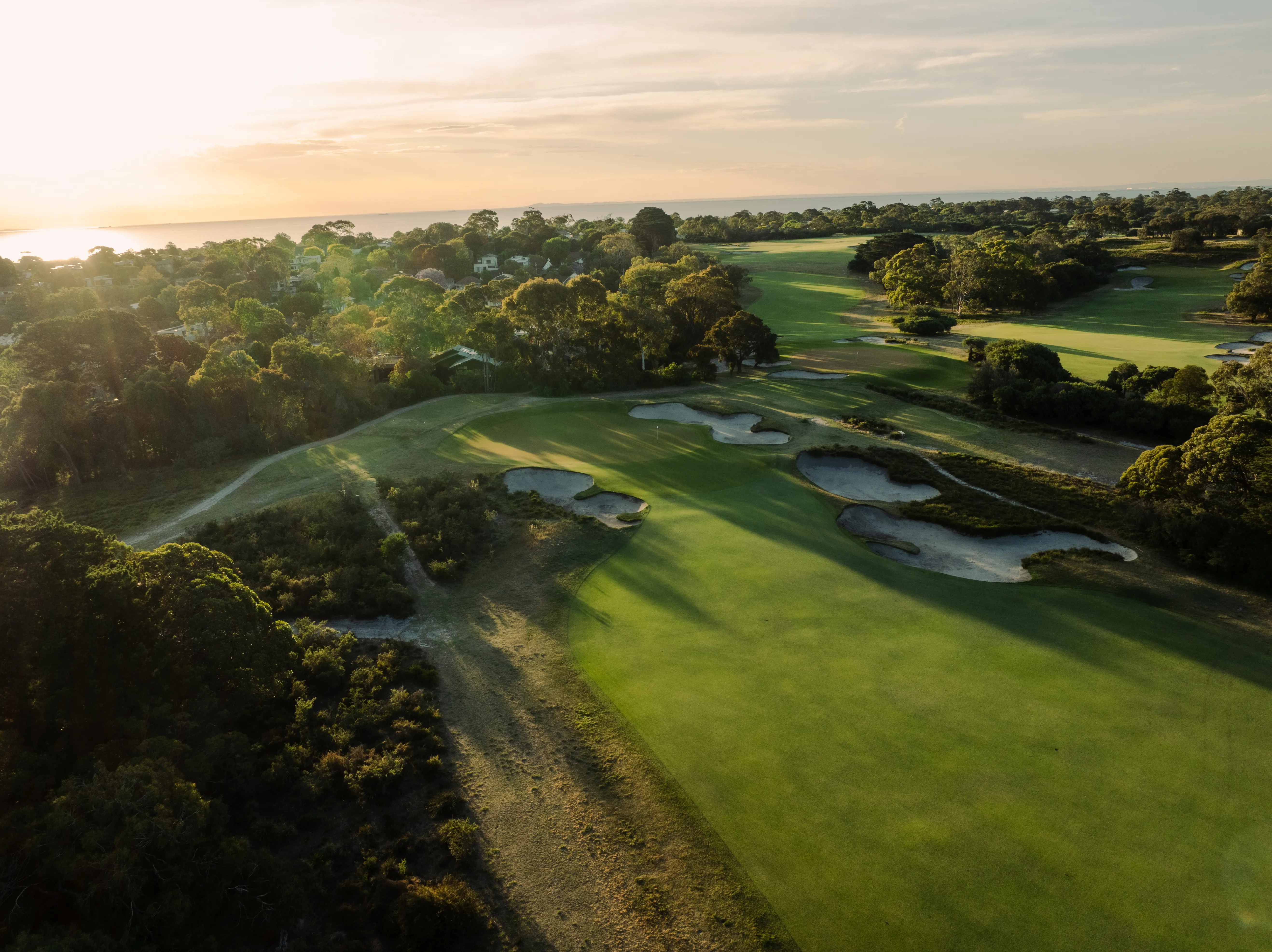 Aerial golf photography, Victoria, Australia