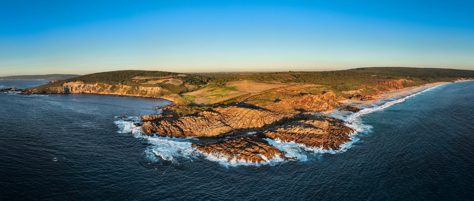 Aerial view of Yallingup beach, Western Australia
